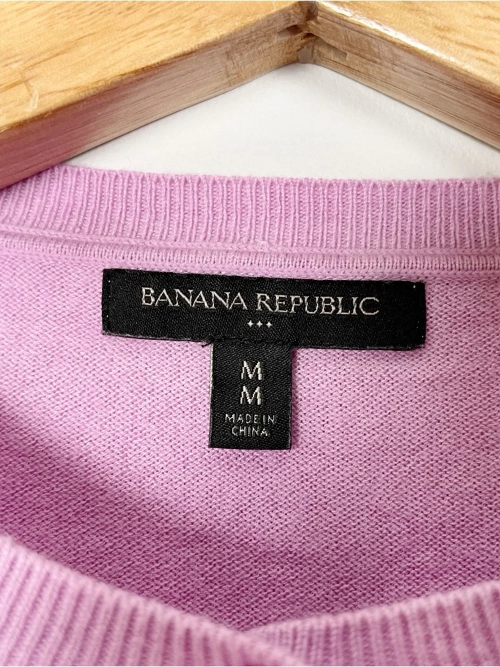 Banana Republic Pink Cotton Blend Crewneck Button-Front Cardigan Size Medium - Picture 2 of 8